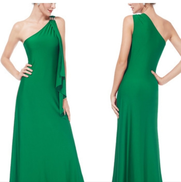 NWT Ever Pretty Green Maxi Formal Dress Size 10 - Picture 1 of 9